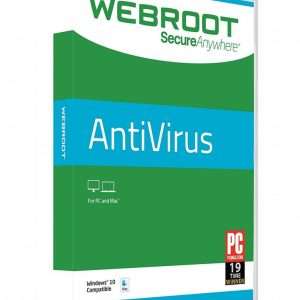 Webroot SecureAnywhere AntiVirus 3 Device 1 Year